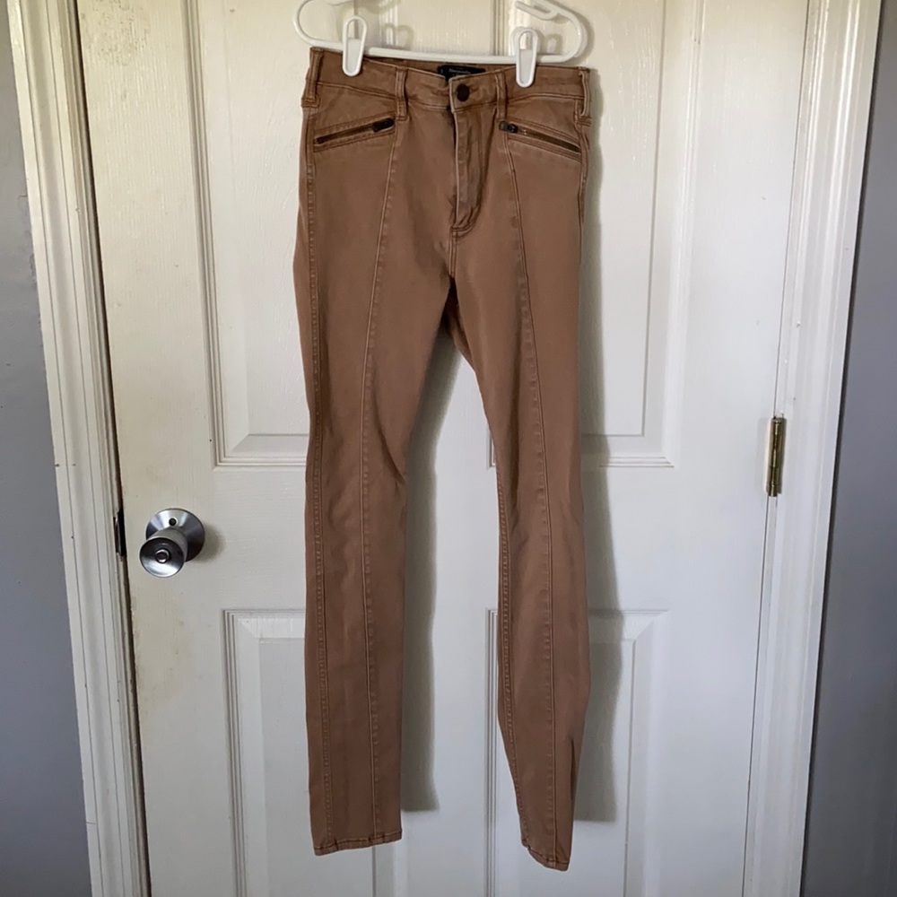 Abercrombie and Fitch tan jeggings